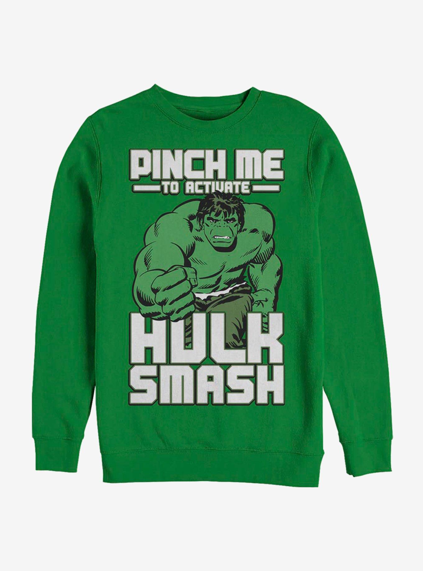 Marvel Hulk Hulk Smash Pinch Sweatshirt, KELLY, hi-res