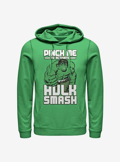 Marvel Hulk Hulk Smash Pinch Hoodie - GREEN | Hot Topic