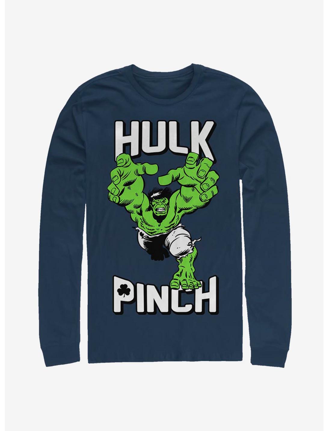 Marvel Hulk Hulk Pinch Long-Sleeve T-Shirt, NAVY, hi-res
