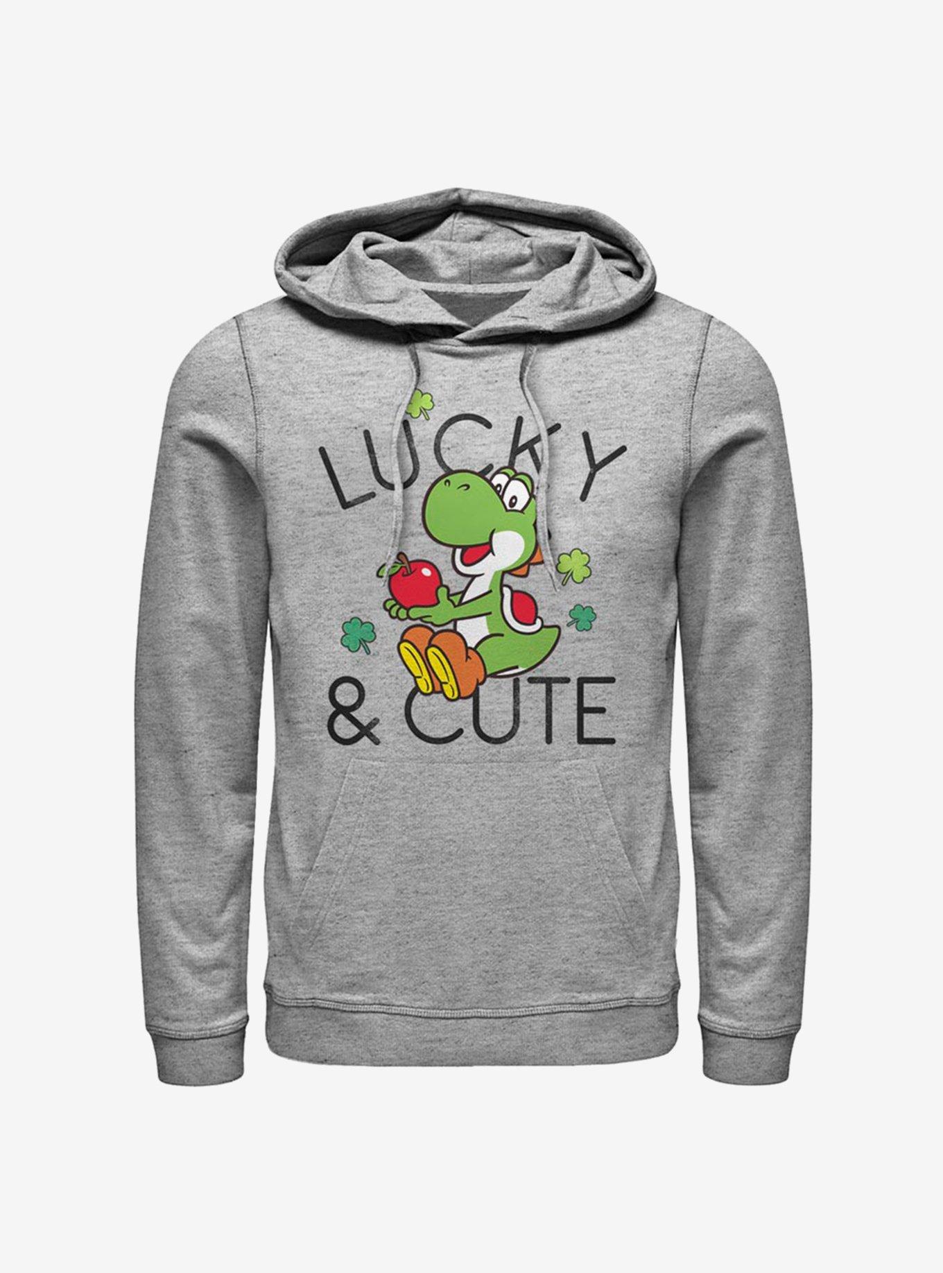 Nintendo Super Mario Lucky And Cute Yoshi Hoodie, ATH HTR, hi-res