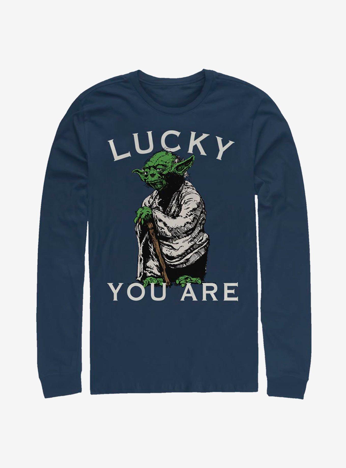 Star Wars Lucky Yoda Long-Sleeve T-Shirt, NAVY, hi-res