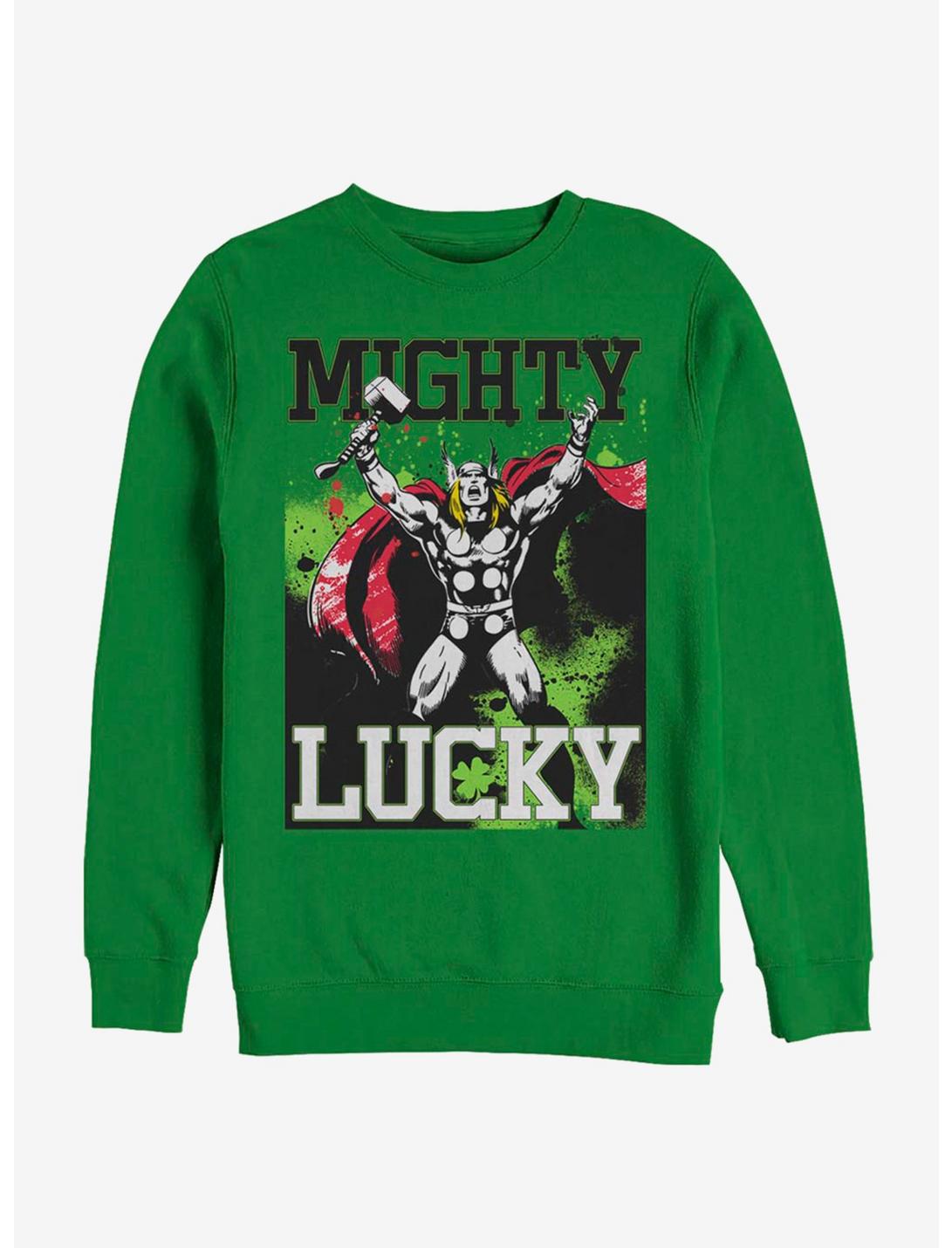 Marvel Thor Mighty Luck Thor Sweatshirt, KELLY, hi-res