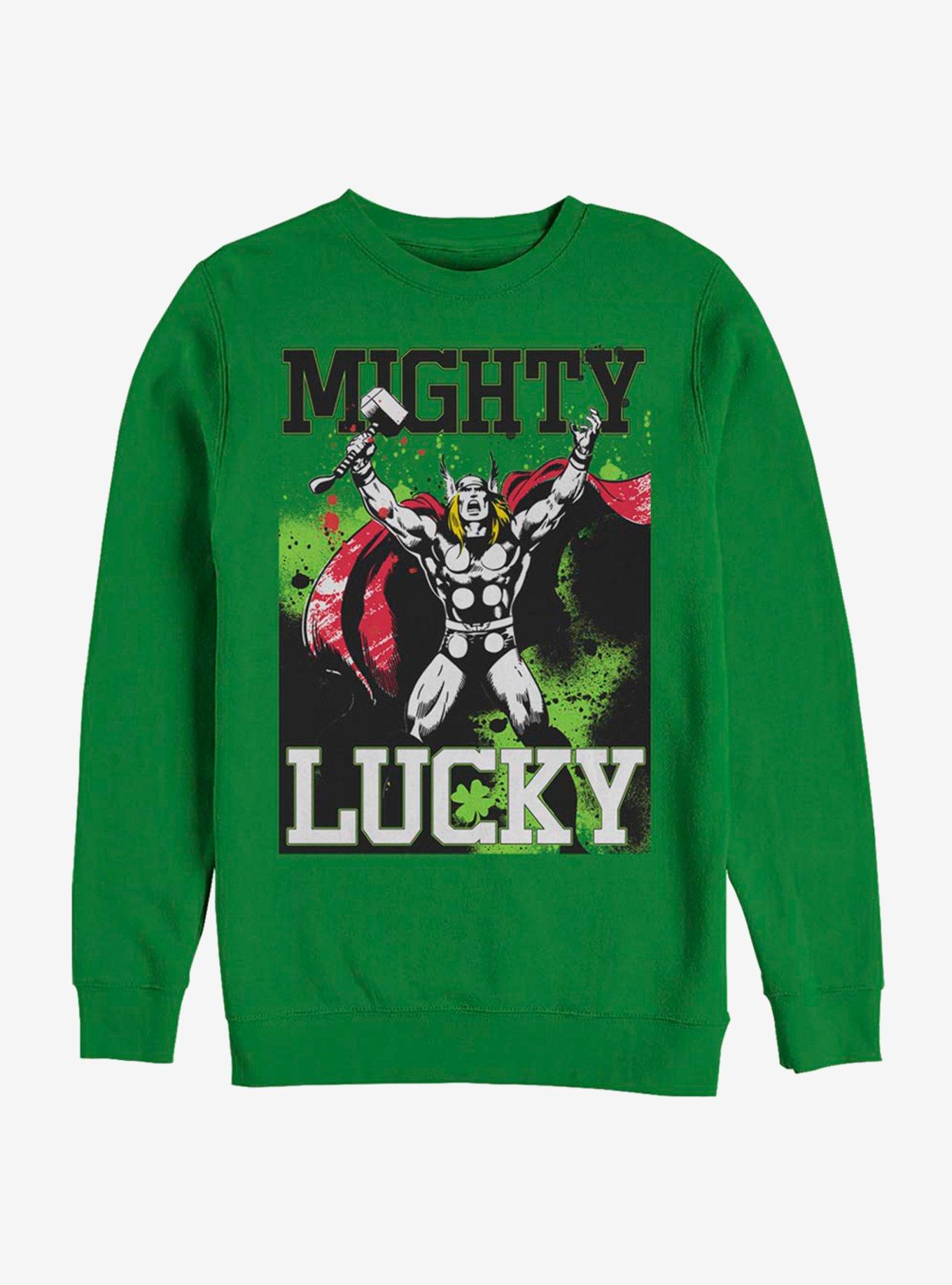 Marvel Thor Mighty Luck Thor Sweatshirt, KELLY, hi-res