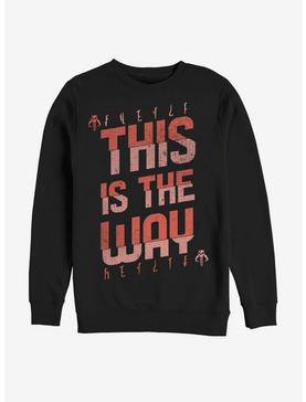 Plus Size Star Wars The Mandalorian This Is The Way Red Script Sweatshirt, , hi-res