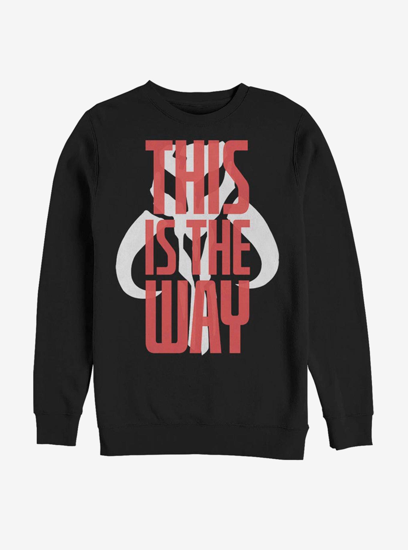 Star Wars The Mandalorian This Is The Way Bold Script Sweatshirt, BLACK, hi-res