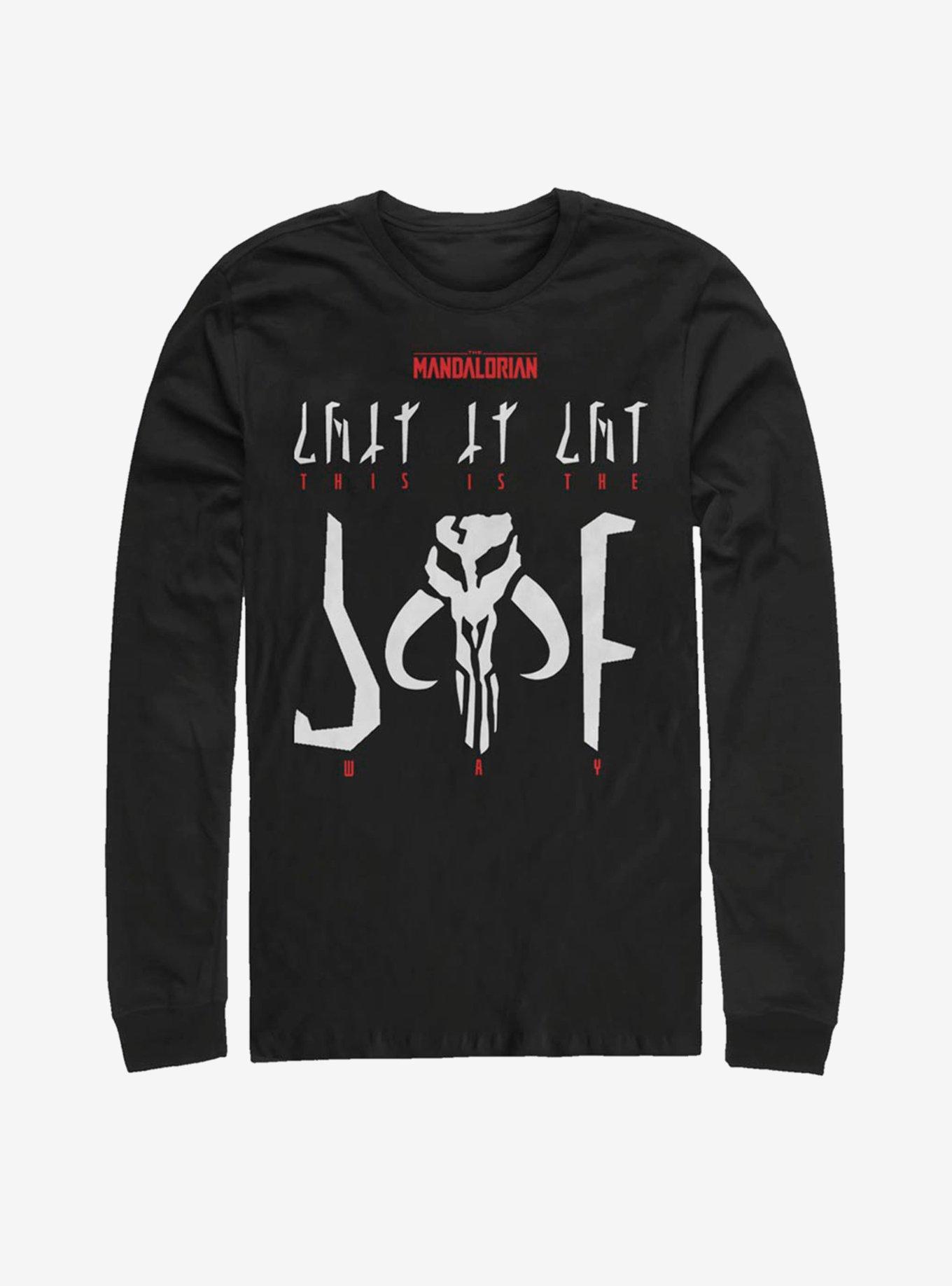 Star Wars The Mandalorian This Is The Way Logo Long-Sleeve T-Shirt, BLACK, hi-res
