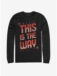 Star Wars The Mandalorian This Is The Way Red Script Long-Sleeve T-Shirt, BLACK, hi-res