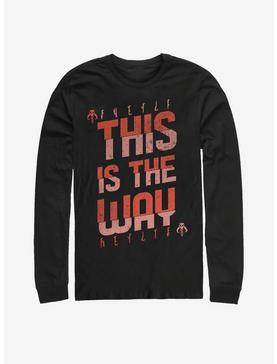 Star Wars The Mandalorian This Is The Way Red Script Long-Sleeve T-Shirt, , hi-res