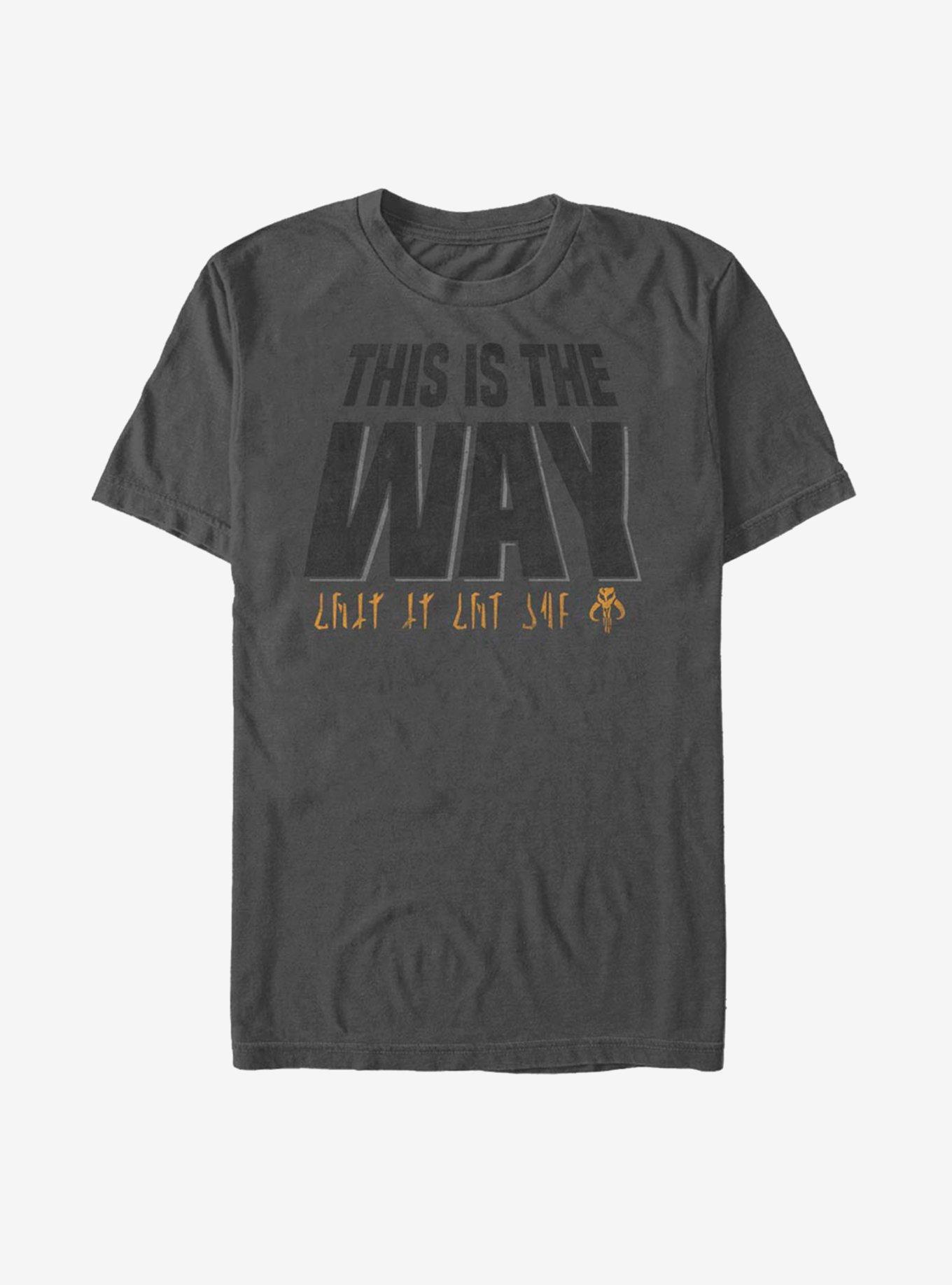 Star Wars The Mandalorian This Is The Way Text Climb T-Shirt, CHARCOAL, hi-res