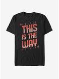 Star Wars The Mandalorian This Is The Way Red Script T-Shirt, BLACK, hi-res