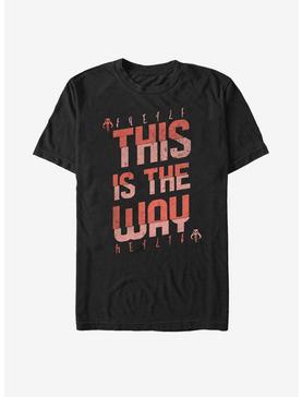 Plus Size Star Wars The Mandalorian This Is The Way Red Script T-Shirt, , hi-res