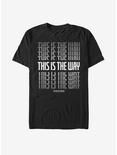 Star Wars The Mandalorian This Is The Way Stack T-Shirt, BLACK, hi-res