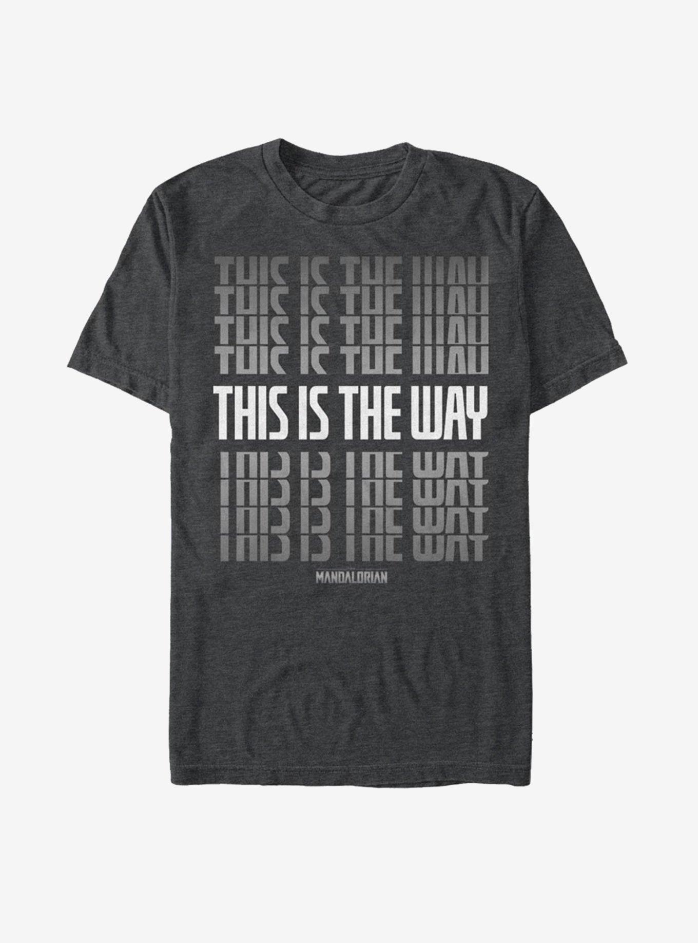Star Wars The Mandalorian This Is The Way Stack T-Shirt, DARK CHAR, hi-res