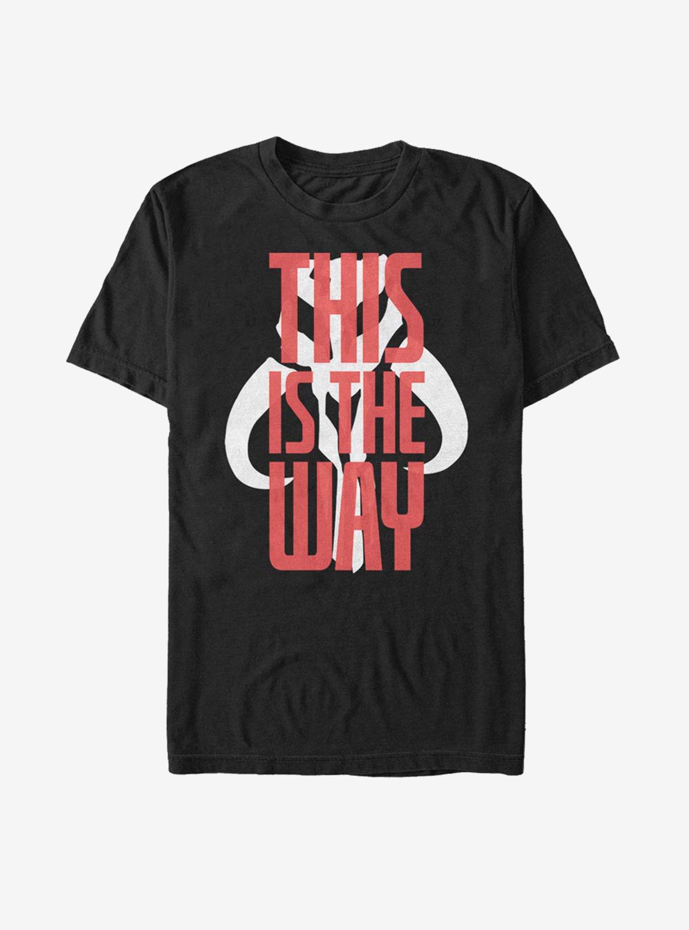 Star Wars The Mandalorian This Is The Way Bold Script T-Shirt, BLACK, hi-res view 1