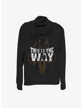 Star Wars The Mandalorian This Is The Way Silhouette Cowlneck Long-Sleeve Womens Top, , hi-res
