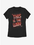 Star Wars The Mandalorian This Is The Way Red Script Womens T-Shirt, BLACK, hi-res