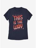 Star Wars The Mandalorian This Is The Way Red Script Womens T-Shirt, NAVY, hi-res