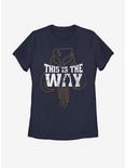 Star Wars The Mandalorian This Is The Way Silhouette Womens T-Shirt, NAVY, hi-res