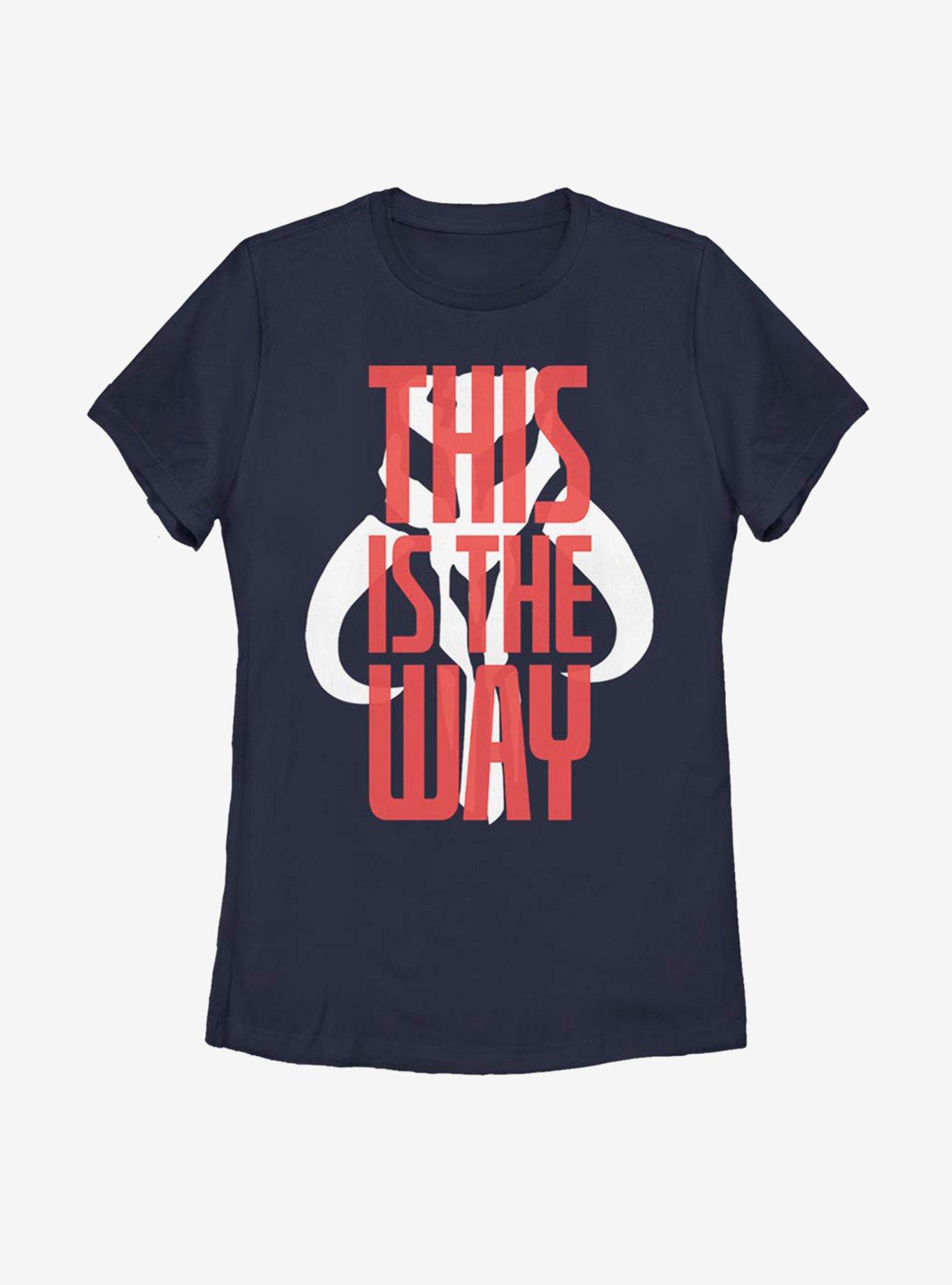 Star Wars The Mandalorian This Is The Way Bold Script Womens T-Shirt, NAVY, hi-res