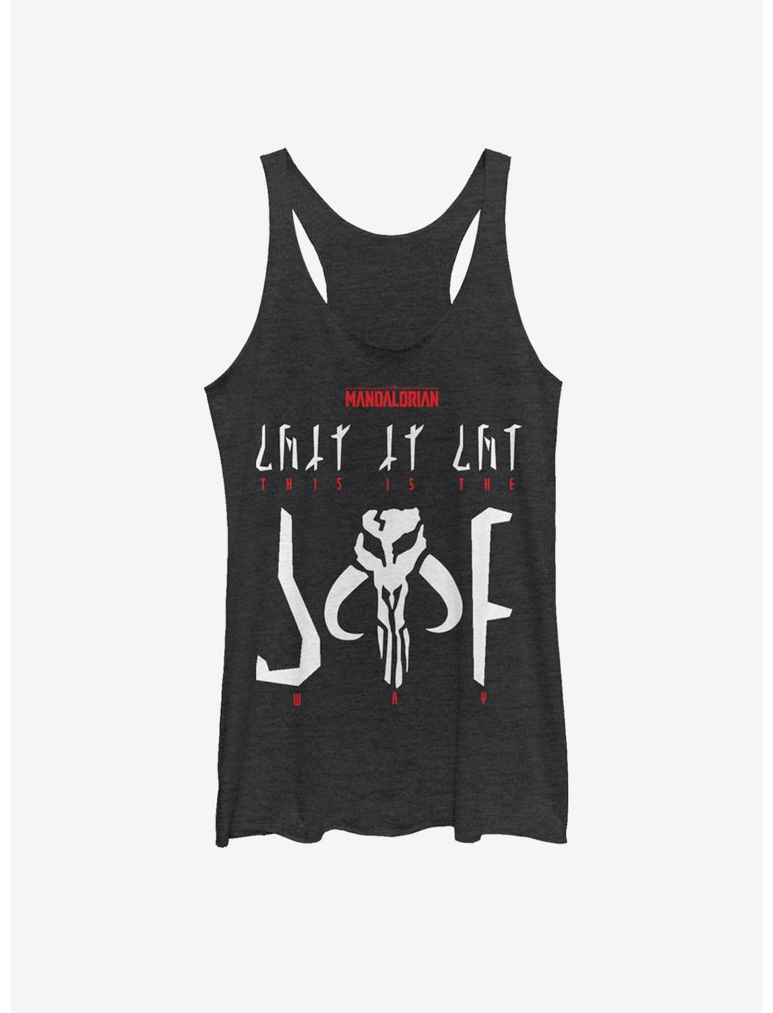 Star Wars The Mandalorian This Is The Way Logo Womens Tank Top, BLK HTR, hi-res