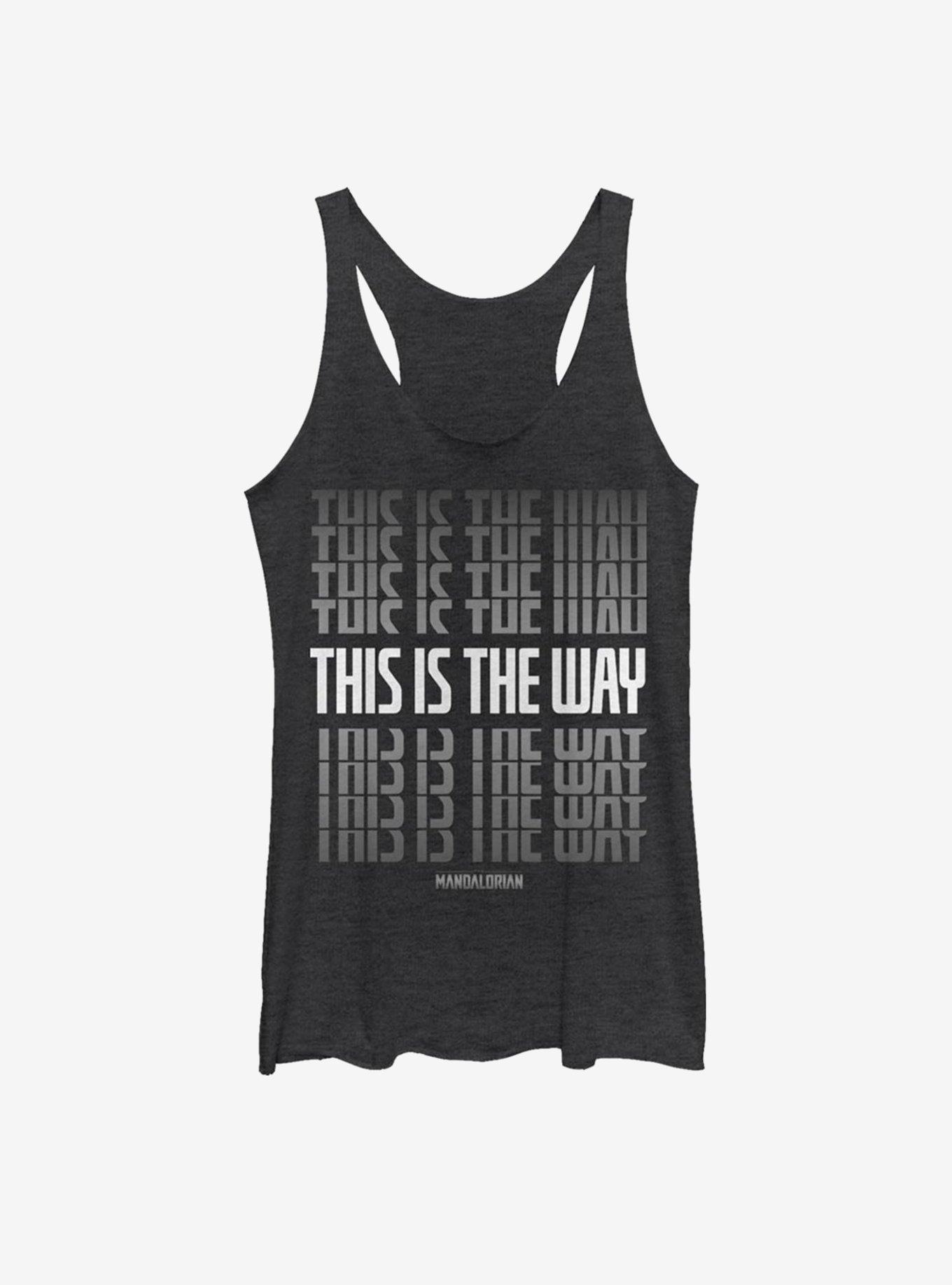 Star Wars The Mandalorian This Is The Way Stack Womens Tank Top, BLK HTR, hi-res