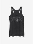 Plus Size Star Wars The Mandalorian This Is The Way Outline Womens Tank Top, BLK HTR, hi-res