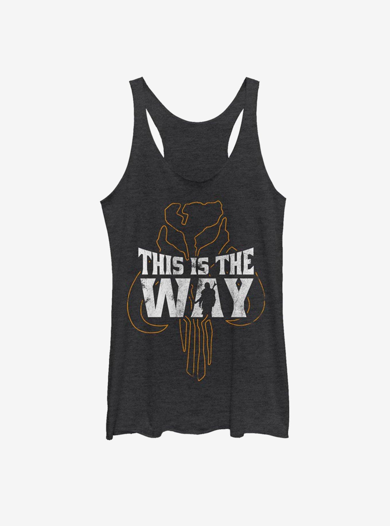 Star Wars The Mandalorian This Is The Way Silhouette Womens Tank Top, BLK HTR, hi-res