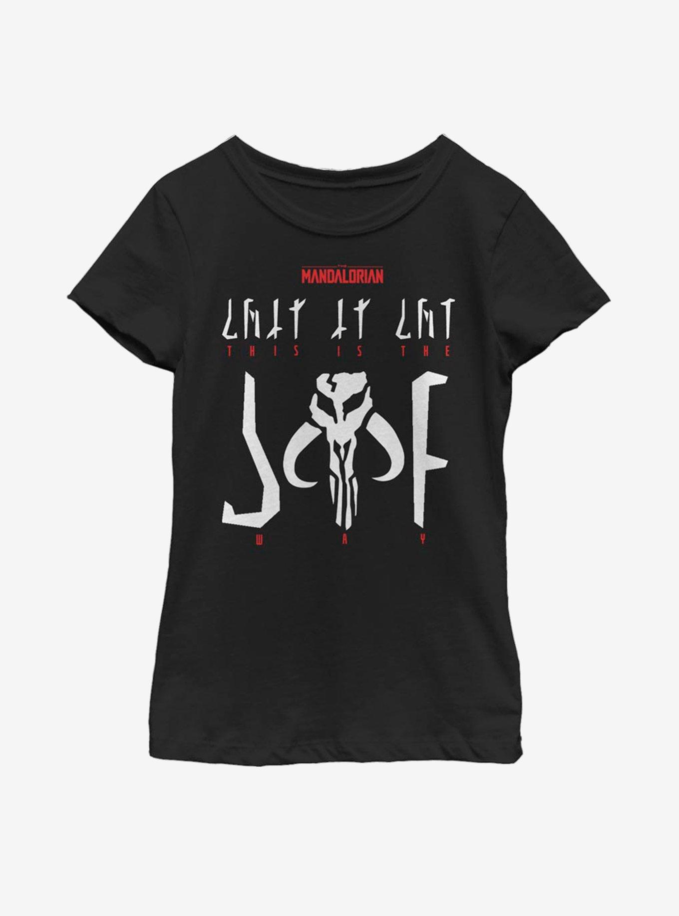 Star Wars The Mandalorian This Is The Way Logo Youth Girls T-Shirt, BLACK, hi-res