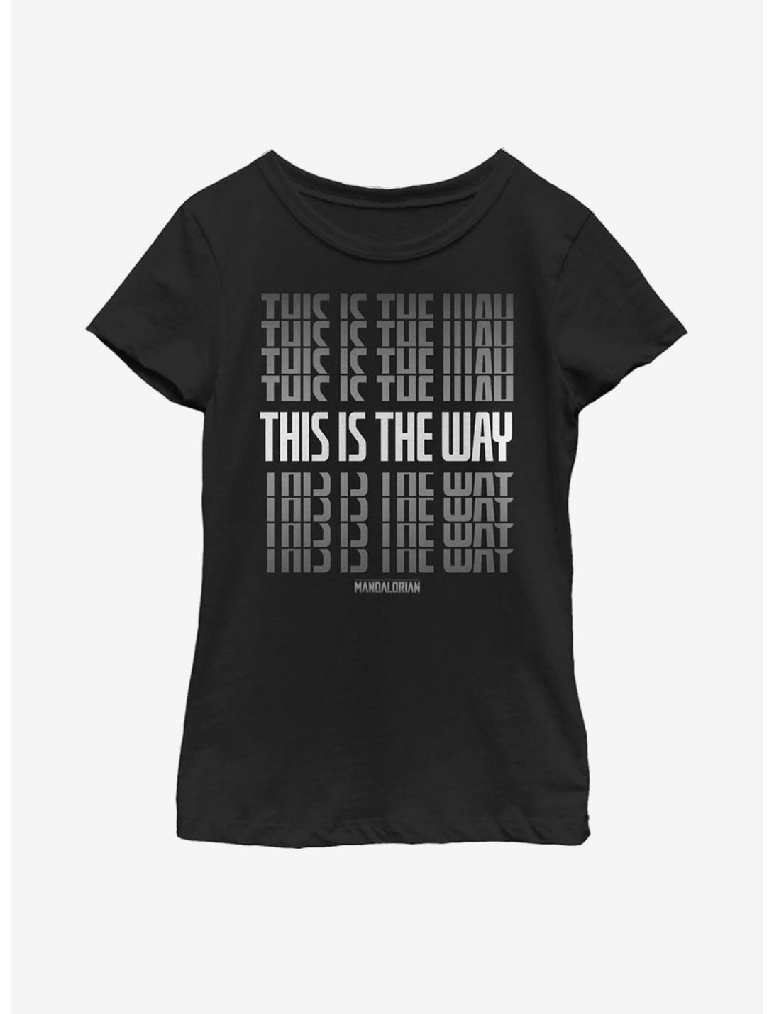 Star Wars The Mandalorian This Is The Way Stack Youth Girls T-Shirt, BLACK, hi-res