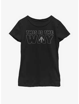 Star Wars The Mandalorian This Is The Way Outline Youth Girls T-Shirt, , hi-res