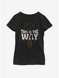 Star Wars The Mandalorian This Is The Way Silhouette Youth Girls T-Shirt, BLACK, hi-res
