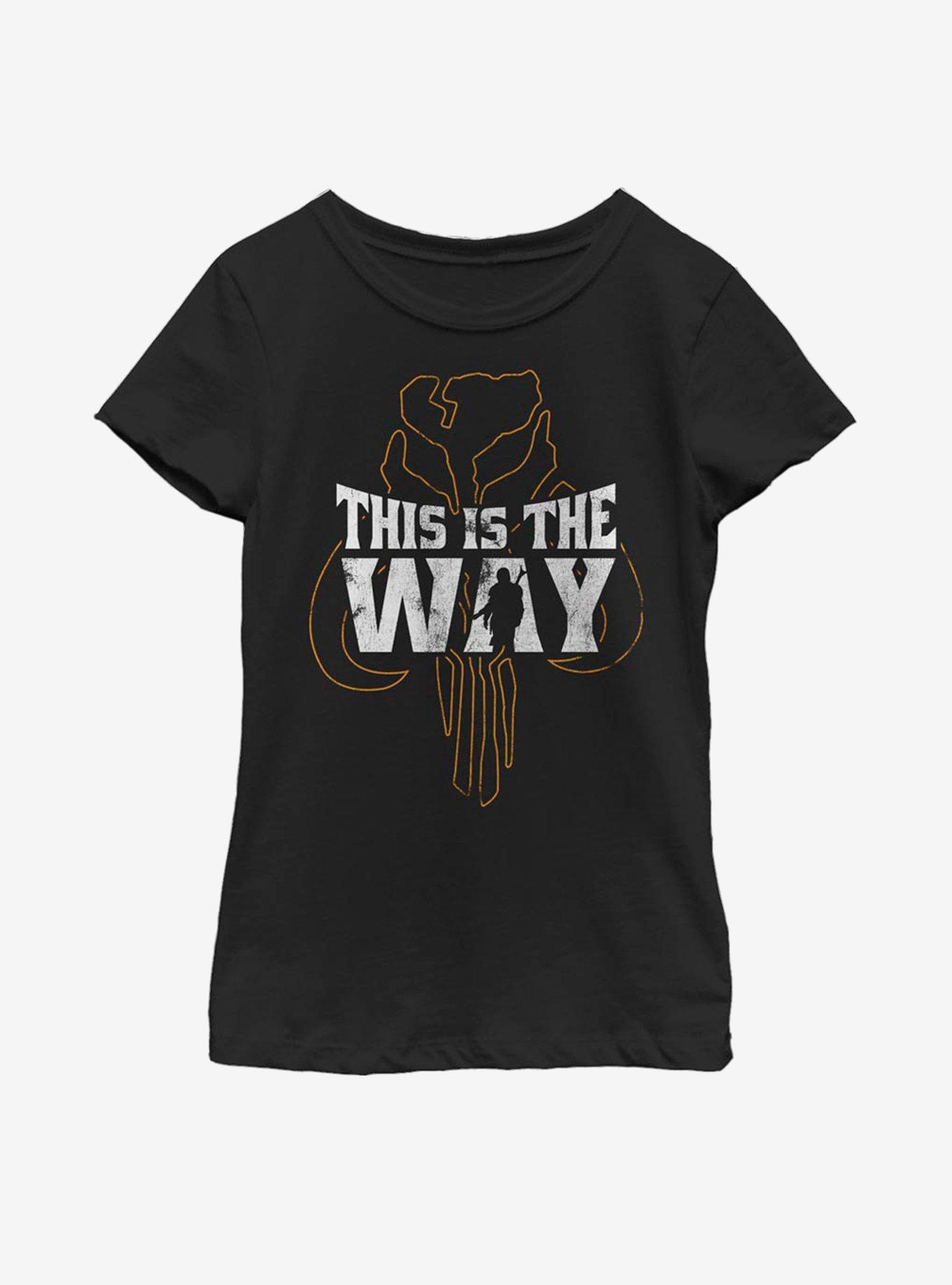 Star Wars The Mandalorian This Is The Way Silhouette Youth Girls T-Shirt, BLACK, hi-res