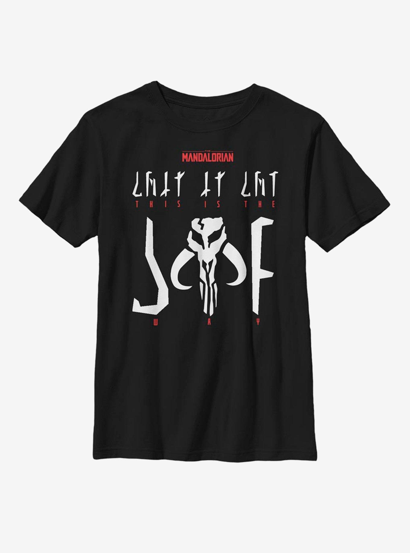 Star Wars The Mandalorian This Is The Way Logo Youth T-Shirt, BLACK, hi-res