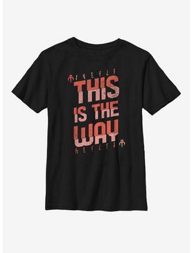 Star Wars The Mandalorian This Is The Way Red Script Youth T-Shirt, , hi-res