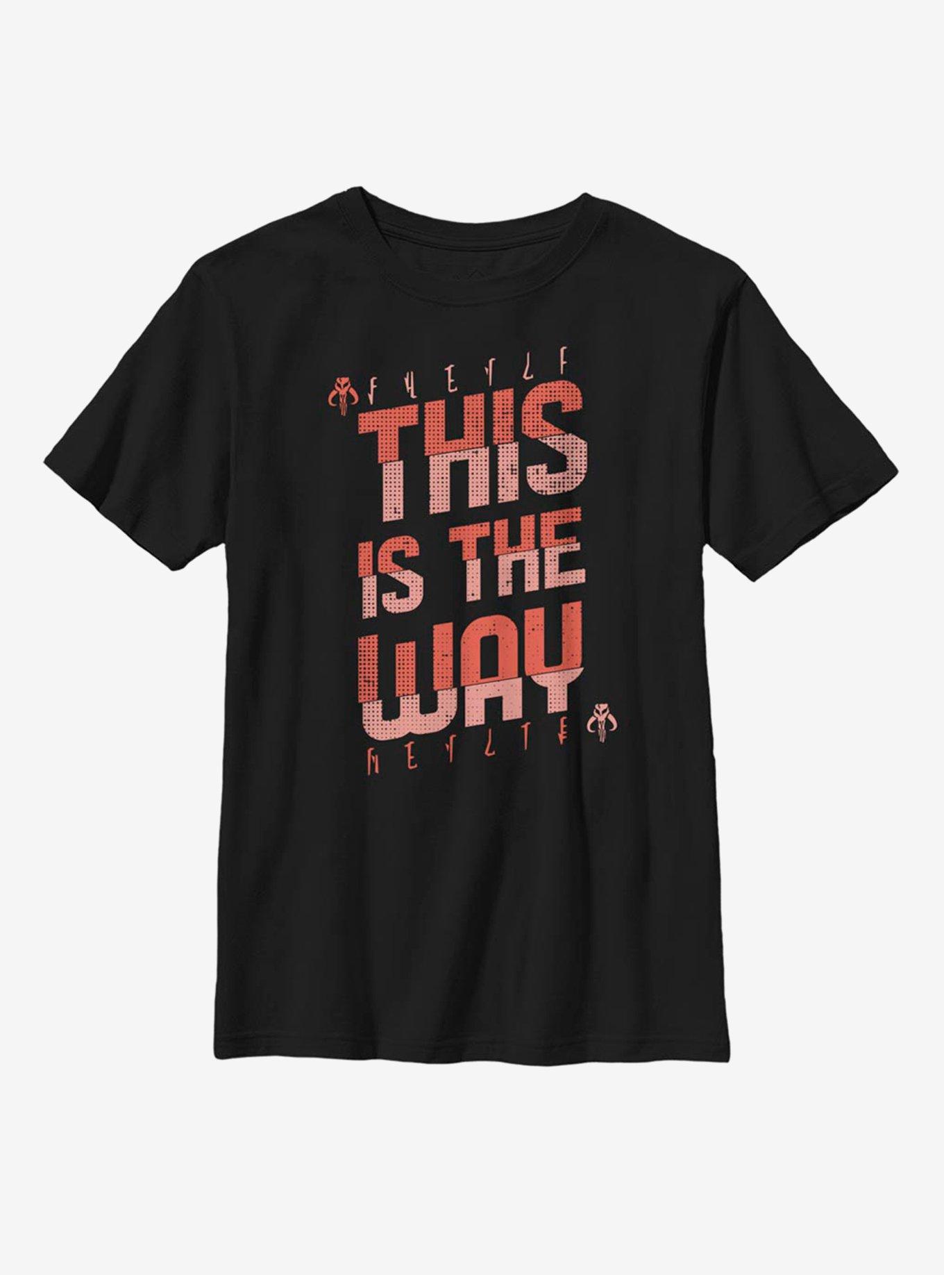 Star Wars The Mandalorian This Is The Way Red Script Youth T-Shirt, , hi-res