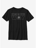Star Wars The Mandalorian This Is The Way Outline Youth T-Shirt, BLACK, hi-res