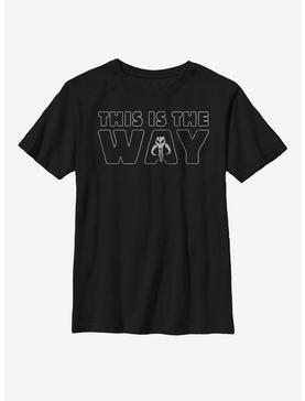 Star Wars The Mandalorian This Is The Way Outline Youth T-Shirt, , hi-res