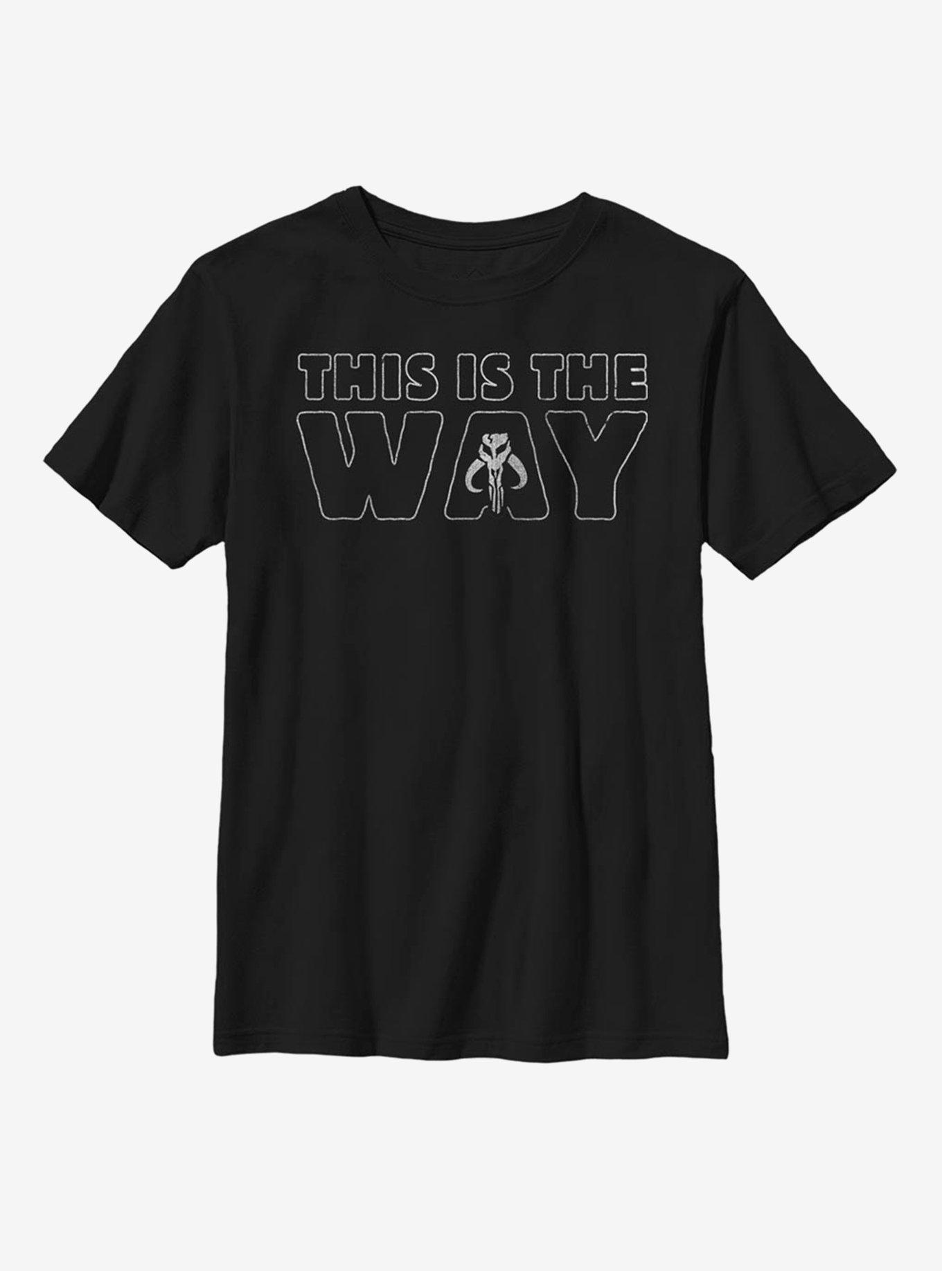 Star Wars The Mandalorian This Is The Way Outline Youth T-Shirt, , hi-res