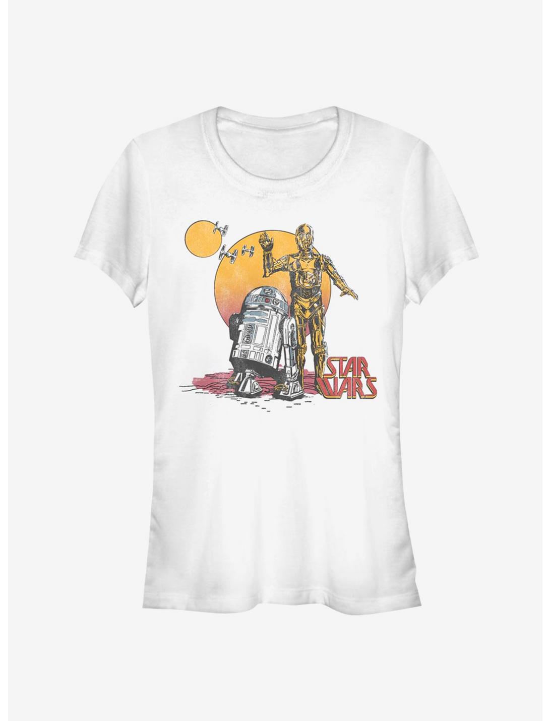 Star Wars Droid Sun Girls T-Shirt, WHITE, hi-res