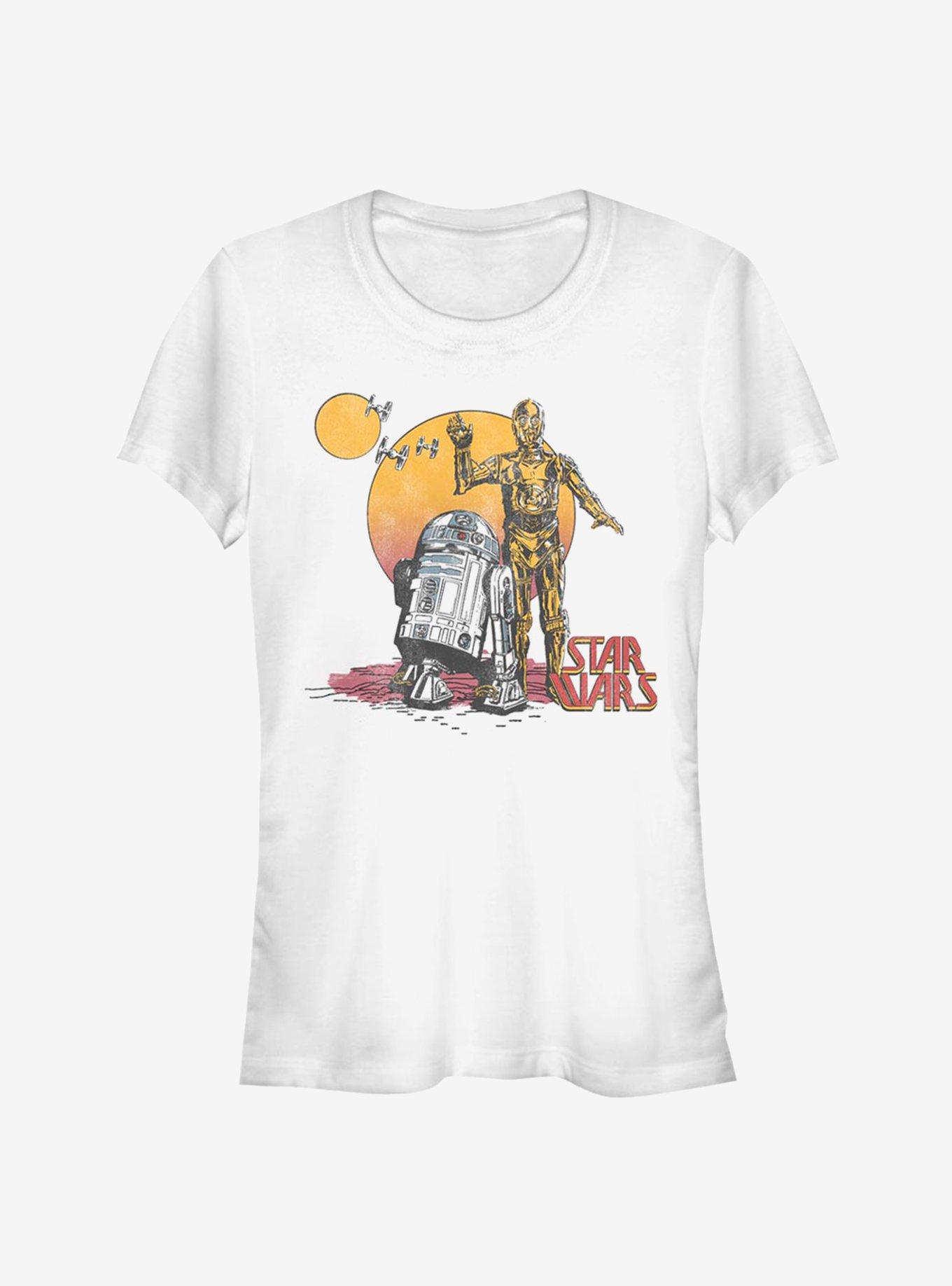 Star Wars Droid Sun Girls T-Shirt, WHITE, hi-res