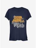 Star Wars Heated Chase Girls T-Shirt, NAVY, hi-res