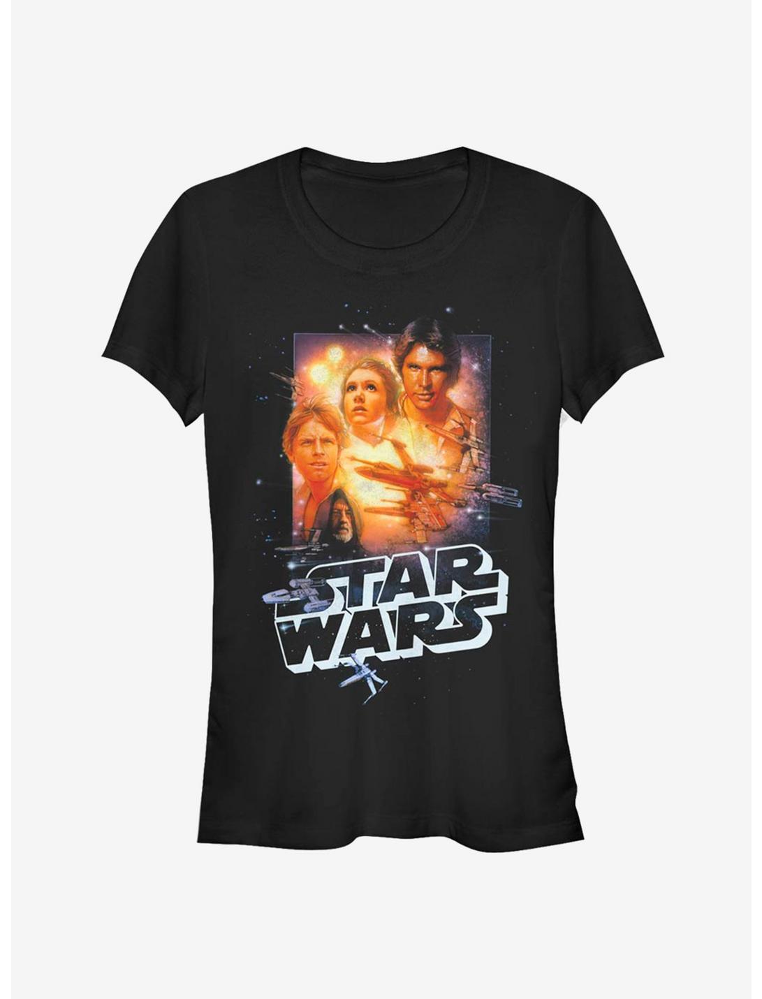 Star Wars Collage Poster Girls T-Shirt, BLACK, hi-res