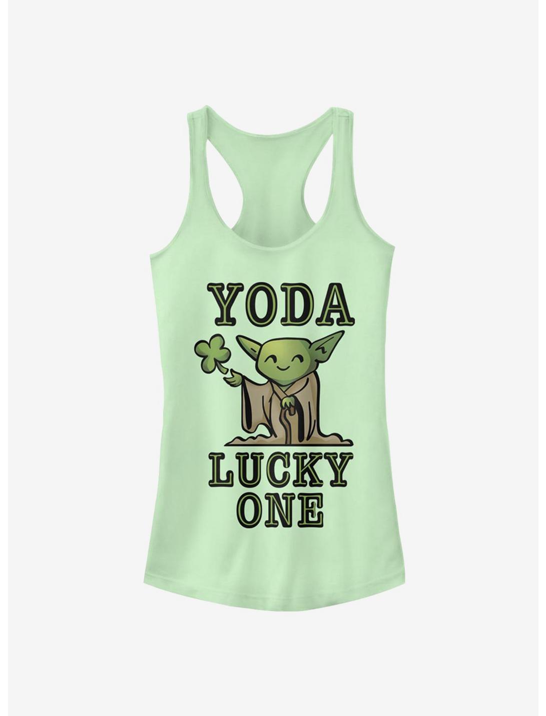 Star Wars Yoda So Lucky Girls Tank, MINT, hi-res