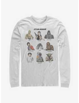 Star Wars Retro Long-Sleeve Character Cast Long-Sleeve T-Shirt, , hi-res