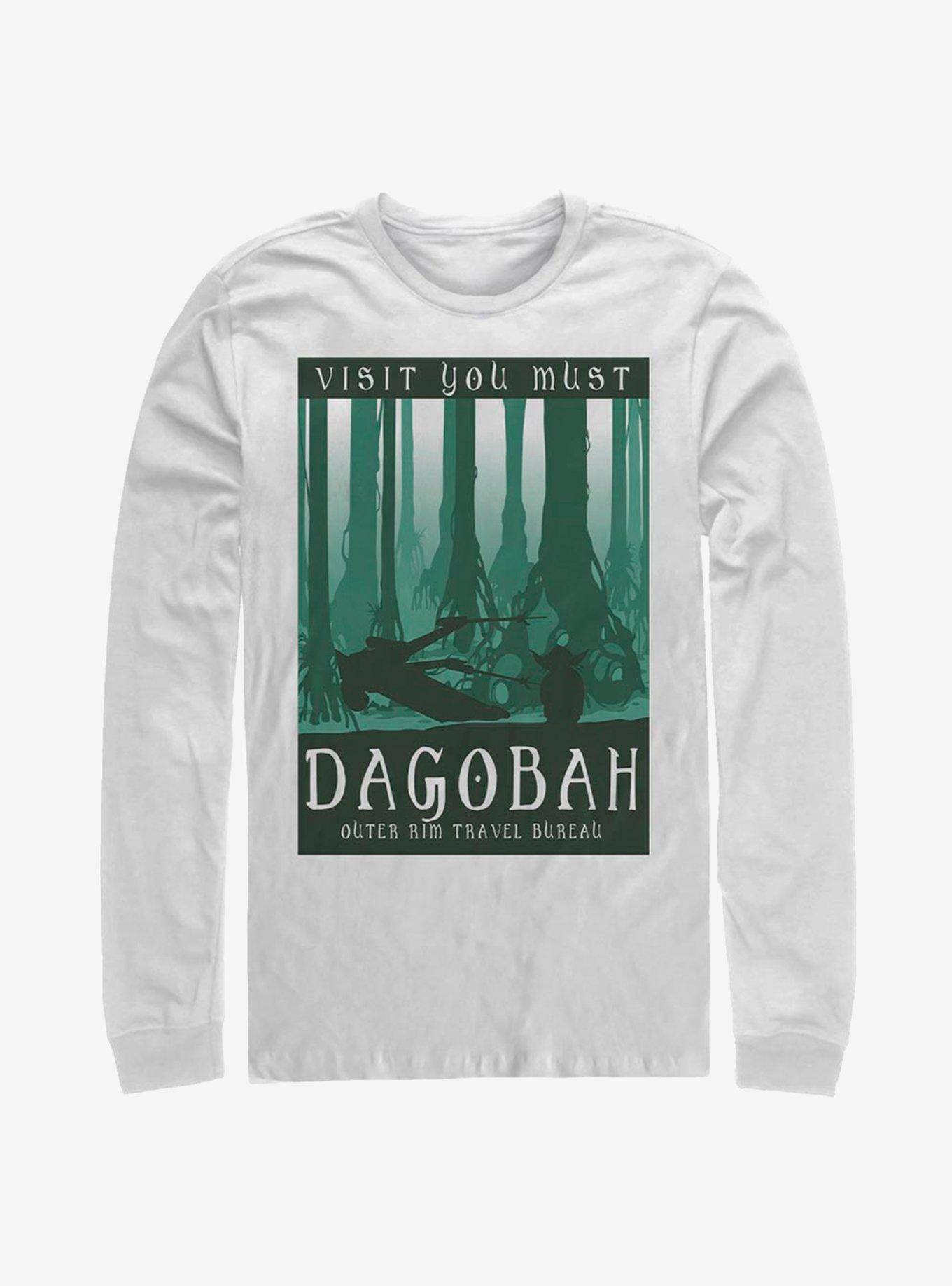 Star Wars Visit Dagobah Poster Long-Sleeve T-Shirt, WHITE, hi-res