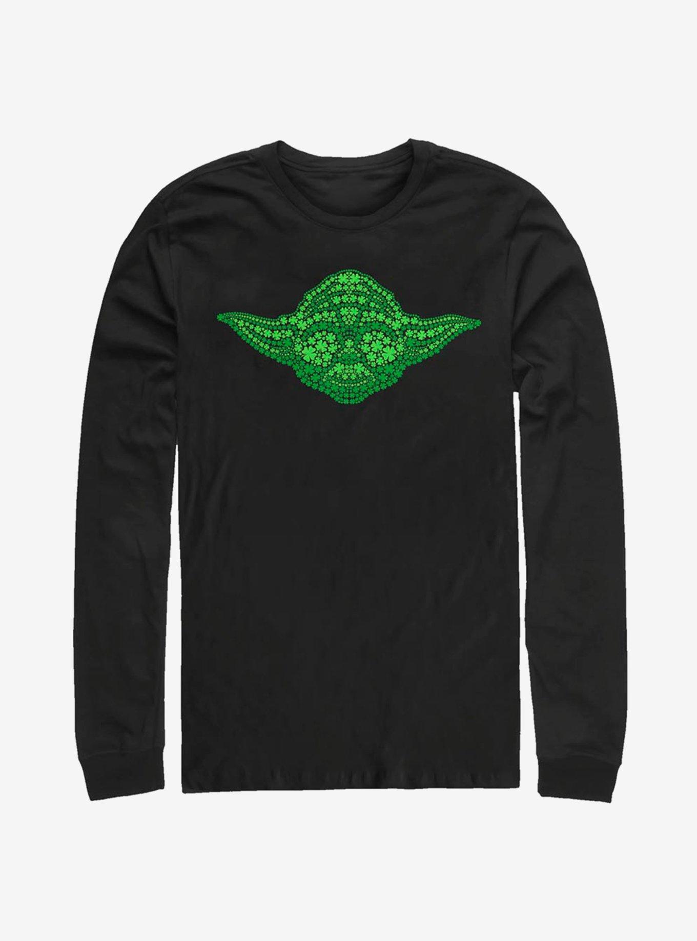 Star Wars Yoda Clovers Long-Sleeve T-Shirt, BLACK, hi-res