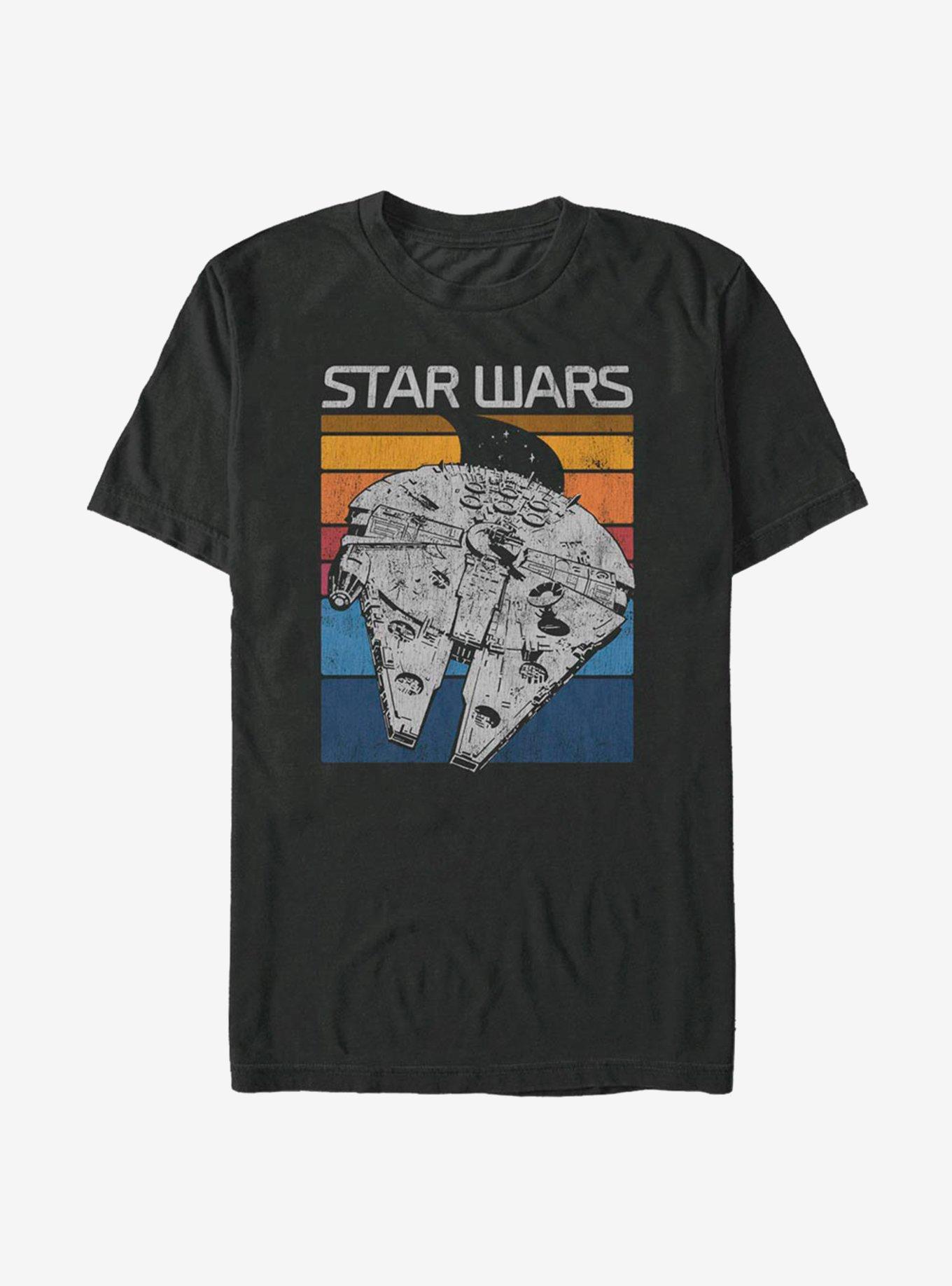 Star Wars Falcon Colors Two T-Shirt, BLACK, hi-res