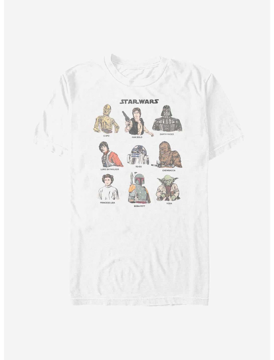 Star Wars Retro Retro Character Cast T-Shirt, , hi-res