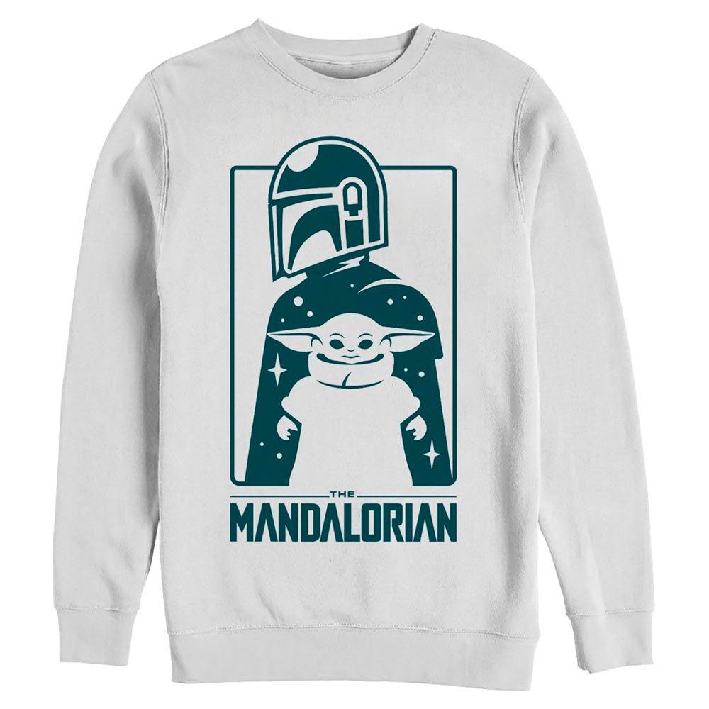 Star Wars The Mandalorian The Child Starry Silhouette Sweatshirt, WHITE, hi-res