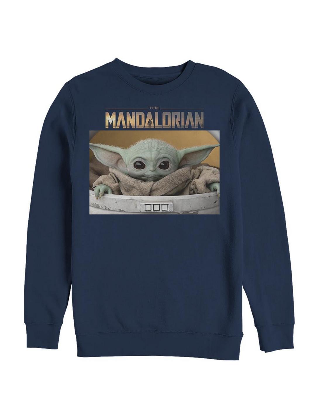 Star Wars The Mandalorian The Child Small Box Sweatshirt, NAVY, hi-res